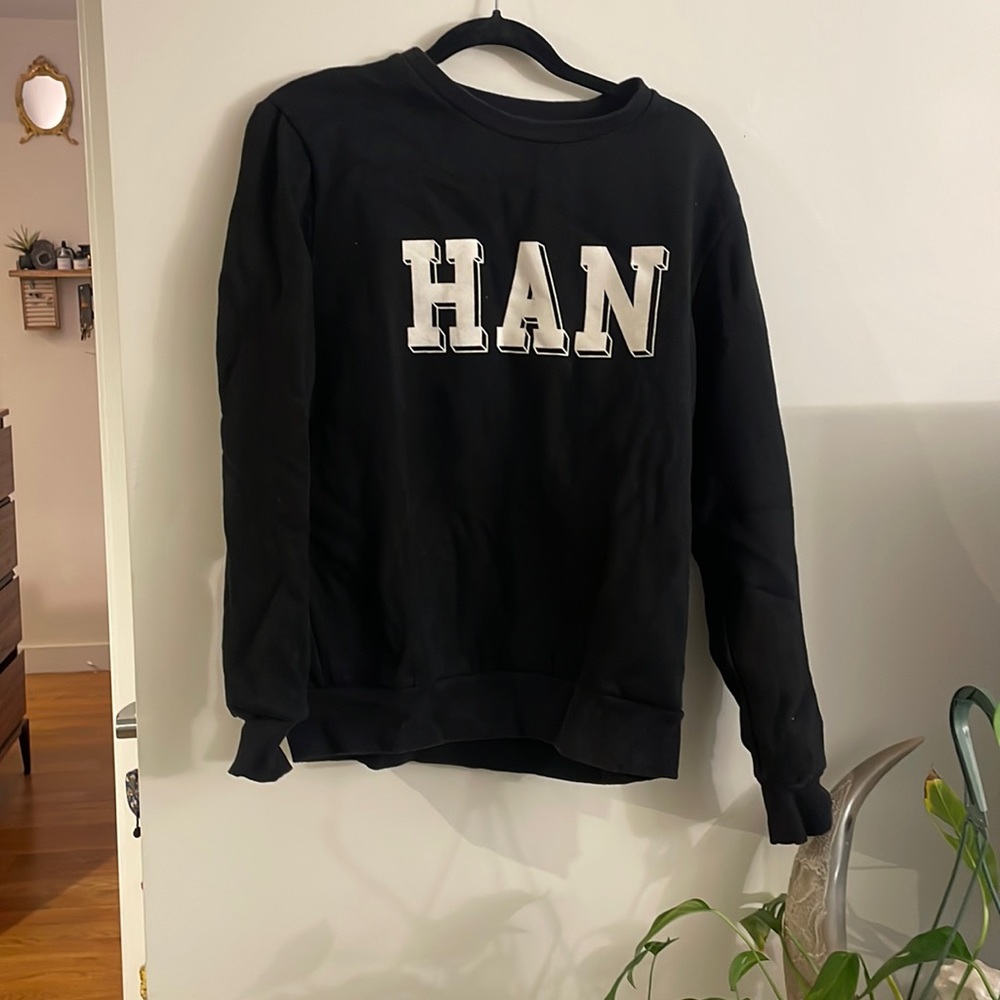 HAN Black Crewneck Pullover Sweater